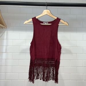 Maroon Crop Top Charlotte Russe
